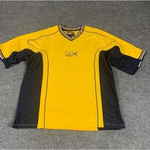 VTG And1 Michigan Wolverines Jersey Mens Large Yellow Embroidered Basketball Y2K